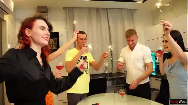 Students Celebrate New Year With Hot Big Orgy