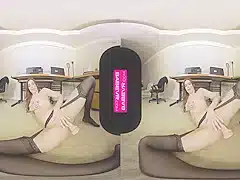 Virtual Reality, Vr Porn And Jayden Cole – Busty Redhead Masturbates In Her Office