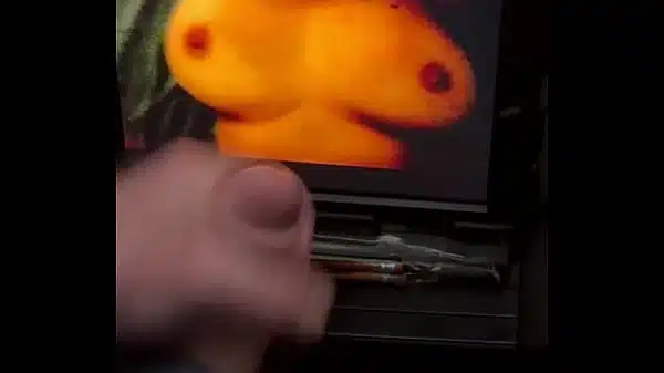 Watching My Wife on Xvideos – Pumping Cum To Her Natural Tits – A Cum Tribute