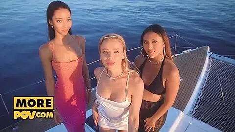 Alexa Flexy, Lia Lin And May Thai Fourway Boat Fuck At Sea