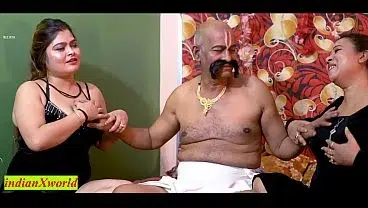 Forest Old Man First Time Enjoying sex with Two Girl! Indian Hot Sex