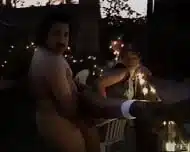 Hot teen and intense outdoor sex with older man