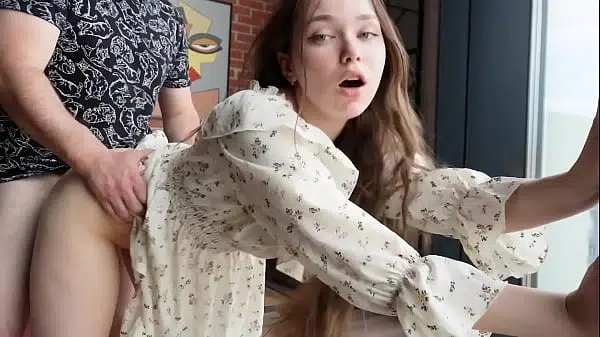 My stepsister doesn’t mind fucking on the floor.