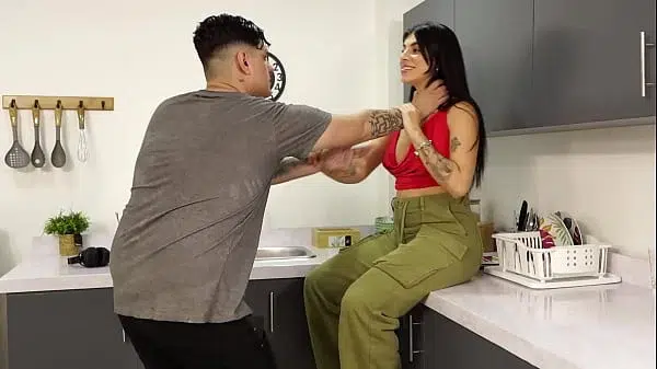 My wife got stuck on the washing machine and the BIG COCK plumber helped her out!