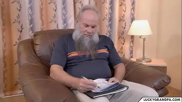 Old man can resist sweet big tits girl