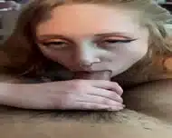Redhead Teen Sucks Cock