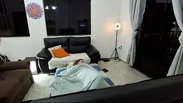 She masturbates and dreams of her neighbor caressing her.