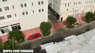 Sun bathing blonde fucks her man for on her