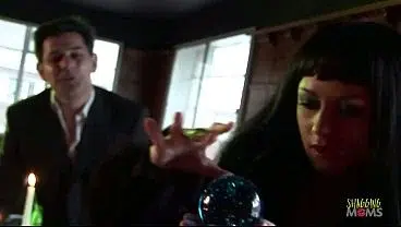 The men and brunettes get a visit from the blonde milf who they welcome with anal group sex