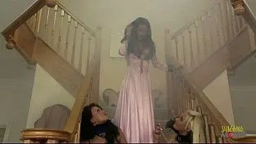 These three kinky milfs like to share a cock so they fuck a man in a soft bdsm