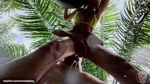 Wild Girlfriend Fuck on a Scooter & Wet Squirt in a Jungle During Rain