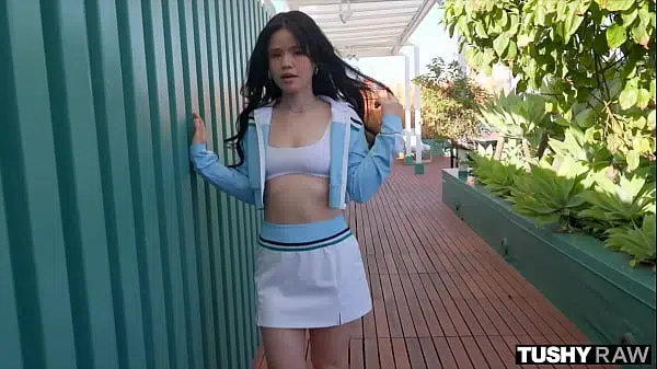 Yhivi is a tiny little spinner with a big appetite for anal this time, her eyes might be bigger than her booty.