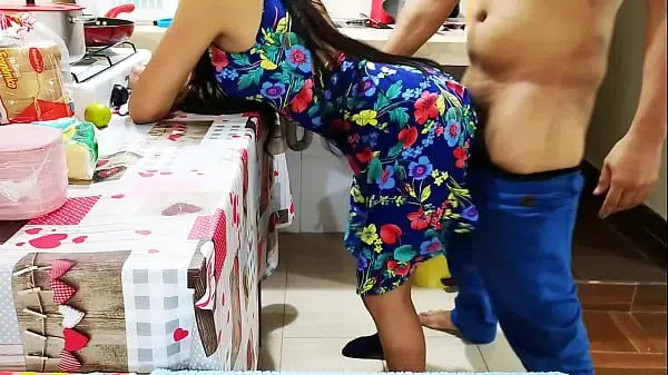 Fucking my Beautiful Stepdaughter in the Kitchen when her Mom is not at home I won’t even let her eat