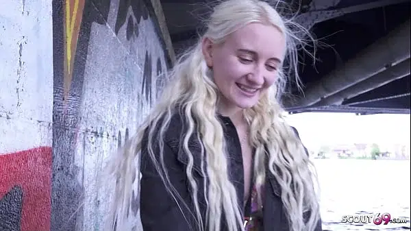 GERMAN SCOUT – Puffy Tits Petite Russian Girl seduce to First Porn at Model Job