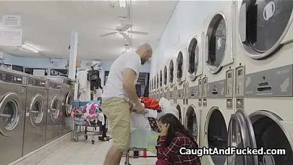 Got busted and fucked at laundromat