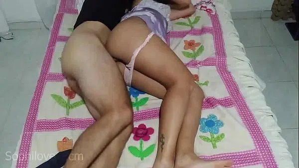 Sexy milf in pajamas likes to ride big cock in homemade porn video