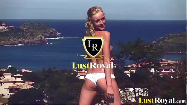 Skinny blonde girlfriend nailed by a thick rod