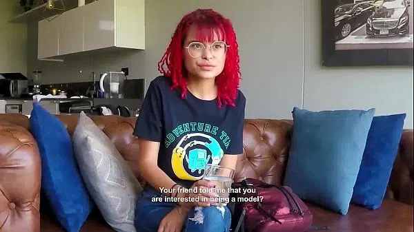 Amateur 18Yo Redhead Latina Sloppy Head On Massive Cock Gets Messy Fast
