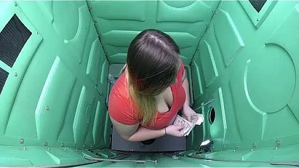 Bitch Sucks Cock In Shitter
