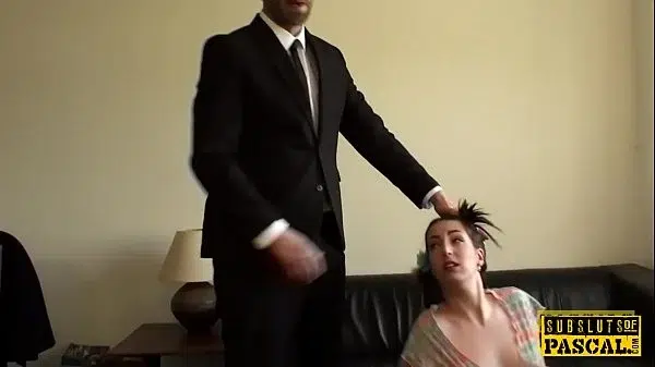 Euro Bdsm Sub Slapped While Roughly Fucked