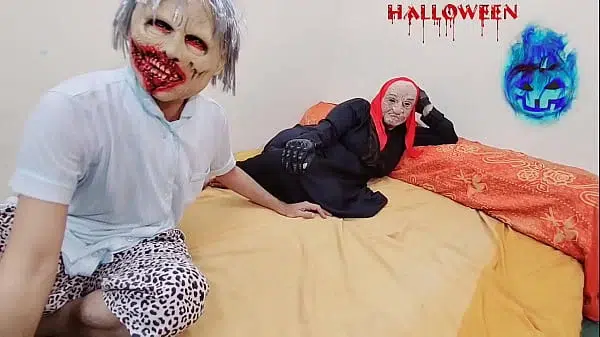 Halloween Anal Special Ghost Lady Indian Bbw Bareback Doggystyle Screaming Anal Sex With Zombie Netuandhubby