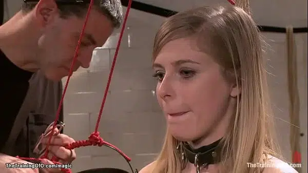 Master James Mogul Trains Bound Busty Blonde Penny Pax To Endure Pain Then Makes Her Fuck Big Dick To Strapped Gimp Owen Gray And Whips Her
