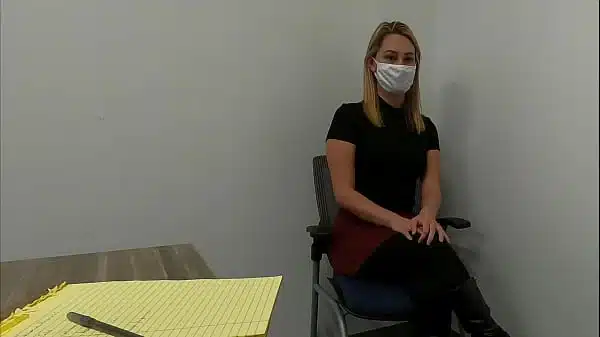 Girl sucks dick and fucks employer at her job interview
