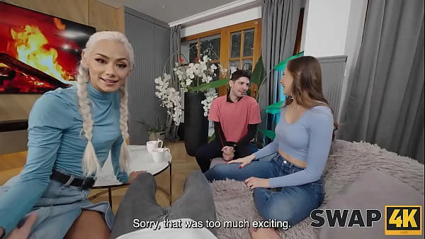 SWAP4K. Sexy girl with nice tits thought we’re the castle owners. Hot sex with Stacy Cruz, Veronica Leal & Charlie Dean