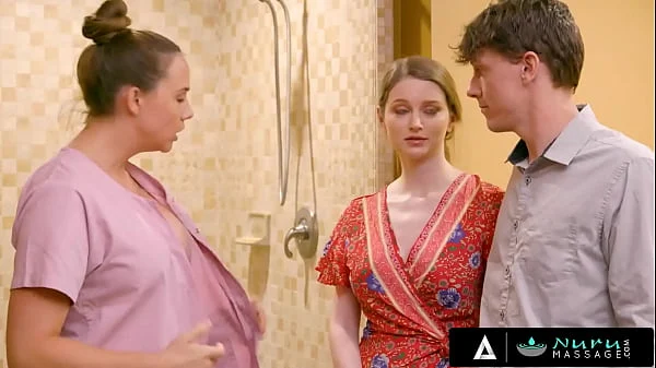 Wild MILF Masseuse Has Threesome With A Teen Couple