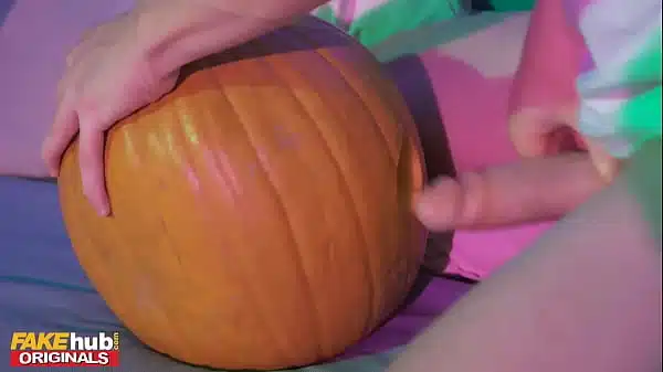 Fakehub Originals Thai Girl In Halloween Cosplay Leaves House Party To Fuck Young Guy Who Is Secretly Fucking A Pumpkin