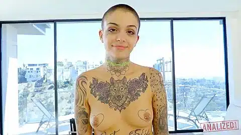 tattooed anal slut leigh raven takes dick up her ass cum on her face