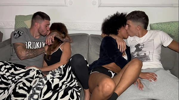 Interracial Swinger Party!! lent my Wife to my Best Friend
